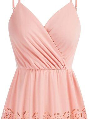 Grace Karin Strappy Cute Ruffle Hem Peplum Cami Tank Top